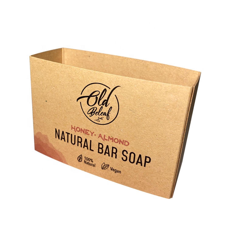 Custom Printed Brown Kraft Paper Soap Packaging Paper Wrap, Soap Packaging Paper Label